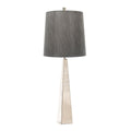 Ascent 1-Light Polished Nickel Table Lamp (Dark Grey Shade)