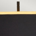 Atlas 1-Light Brushed Brass & Black Table Lamp (White Marble Base)