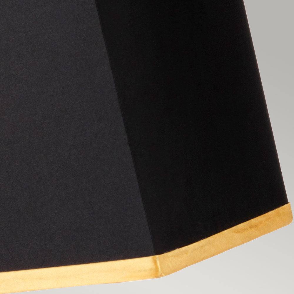 Atlas 1-Light Brushed Brass & Black Table Lamp (White Marble Base)