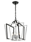Aviary 4lt Lantern matt black and chrome Small