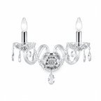 Kolin 2 Light Crystal Wall Nickel Trim