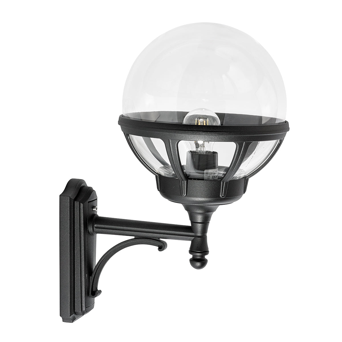 Bologna Black Upward Wall Light