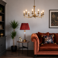 Patrinia 8 Light Dual Mount Pendant Antique Brass