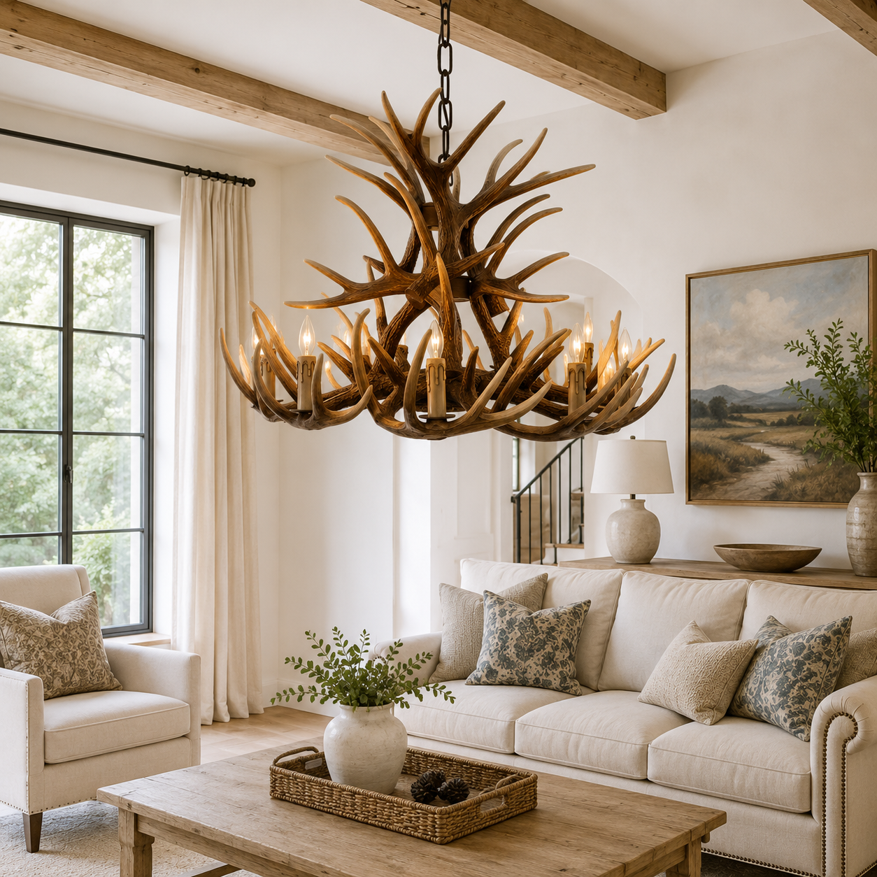 Deer 9 Light Ceiling Light