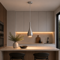 Maia 1 - Satin Chrome Metal Pendant