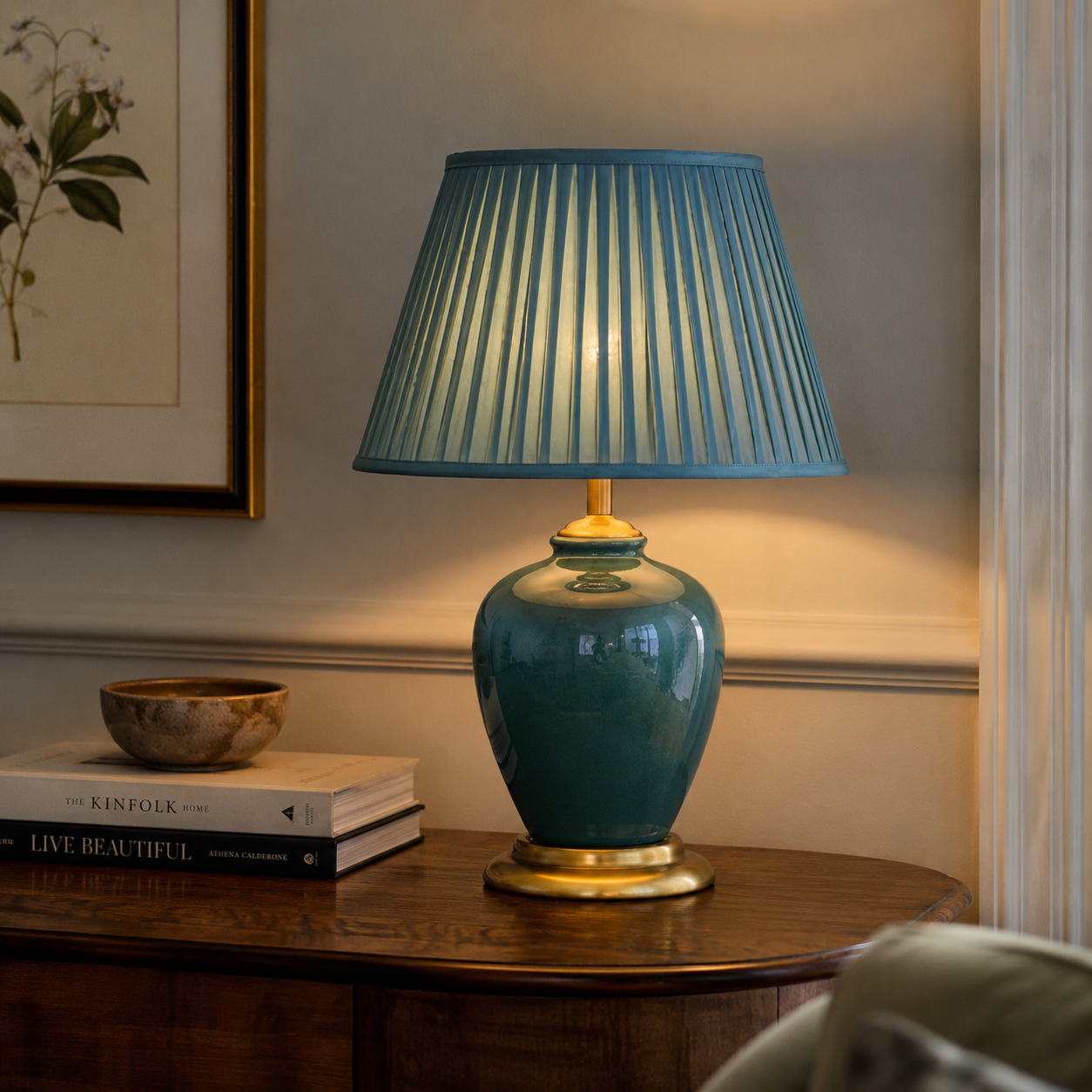 TL1402 - Blue With Gloss Table Lamp