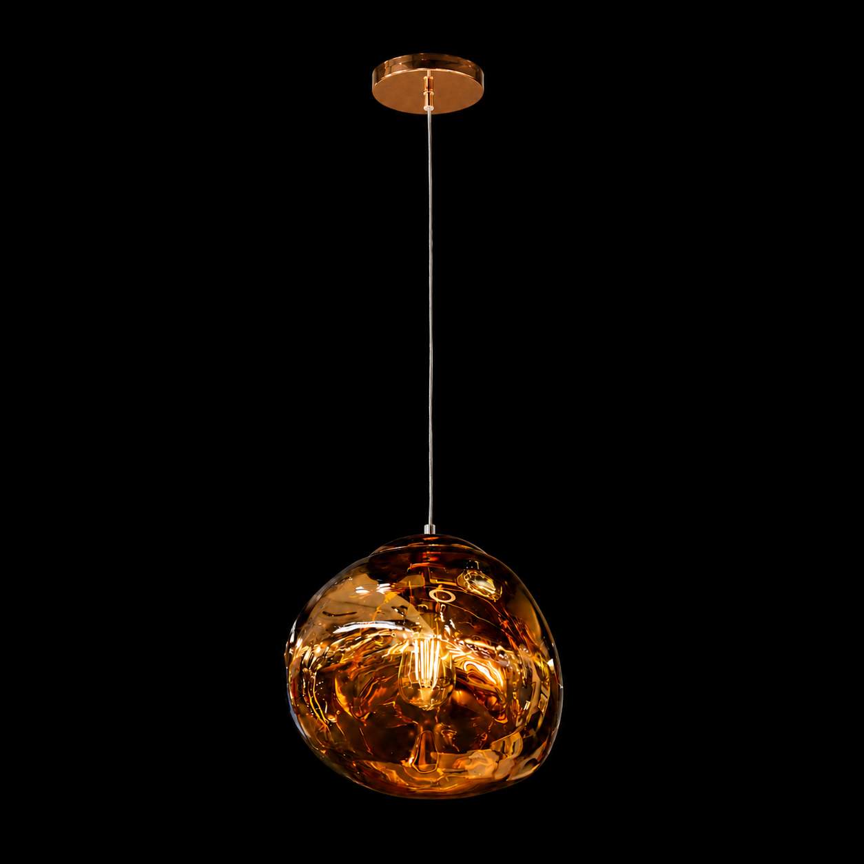 Mensa 300 Rose Gold Glass Pendant