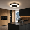 HALMSTAD Black LED Ring Ceiling Fan
