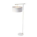 Balance 1-Light White & Polished Nickel Floor Lamp (Retro Style)