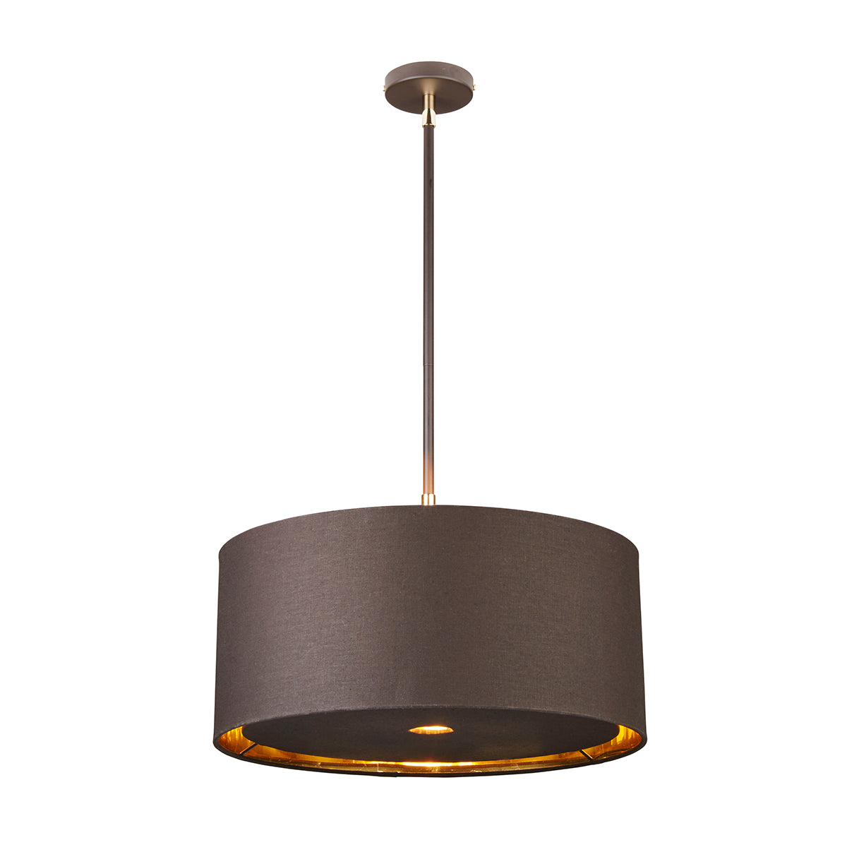 Balance 1-Light Pendant (Brown & Polished Brass)