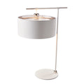 Balance 1-Light Table Lamp (White & Polished Nickel)