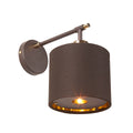 Balance 1-Light Brown & Polished Brass Wall Light (Retro Style)