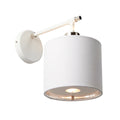 Balance 1-Light White & Polished Nickel Wall Light (Retro Style)