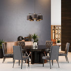 Balance 5-Light Brown & Polished Brass Chandelier (Retro Style)