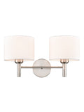 Barolo 2lt Wall Bracket in Satin Nickel