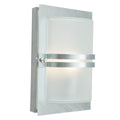Basel 1 Light Wall Lantern - Galvanised With Frosted Glass