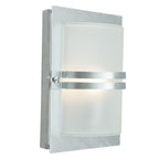Basel 1 Light Wall Lantern - Galvanised With Frosted Glass