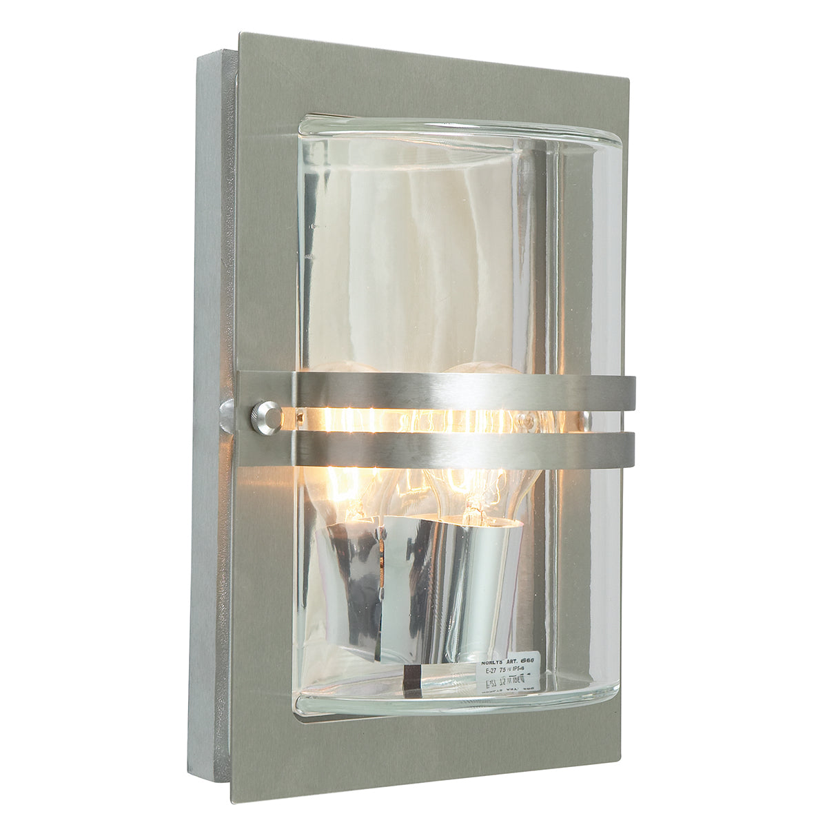 Basel 1-Light Stainless Steel Wall Light with Clear Glass