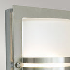 Basel 1 Light Wall Lantern - Stainless Steel With Frosted Glass