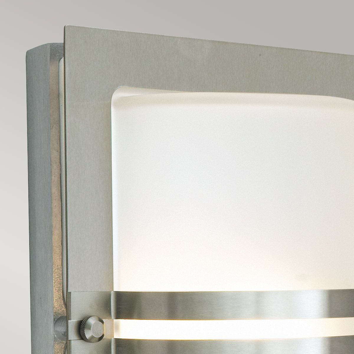 Basel 1 Light Wall Lantern - Stainless Steel With Frosted Glass