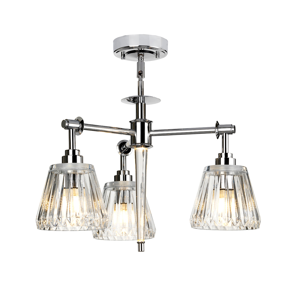 Agatha 3-Light Polished Chrome Pendant