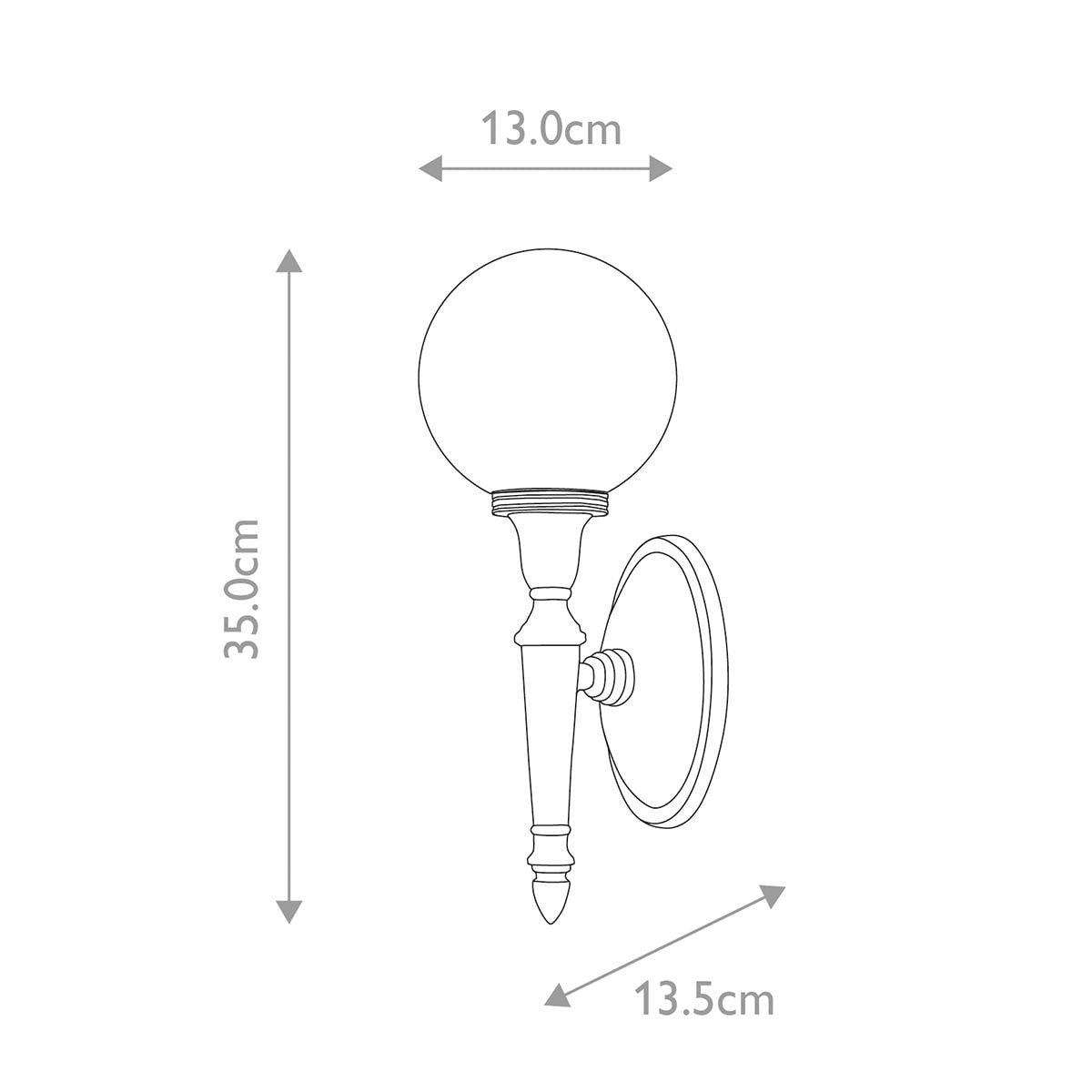 Dryden 1 Light Wall Light 4