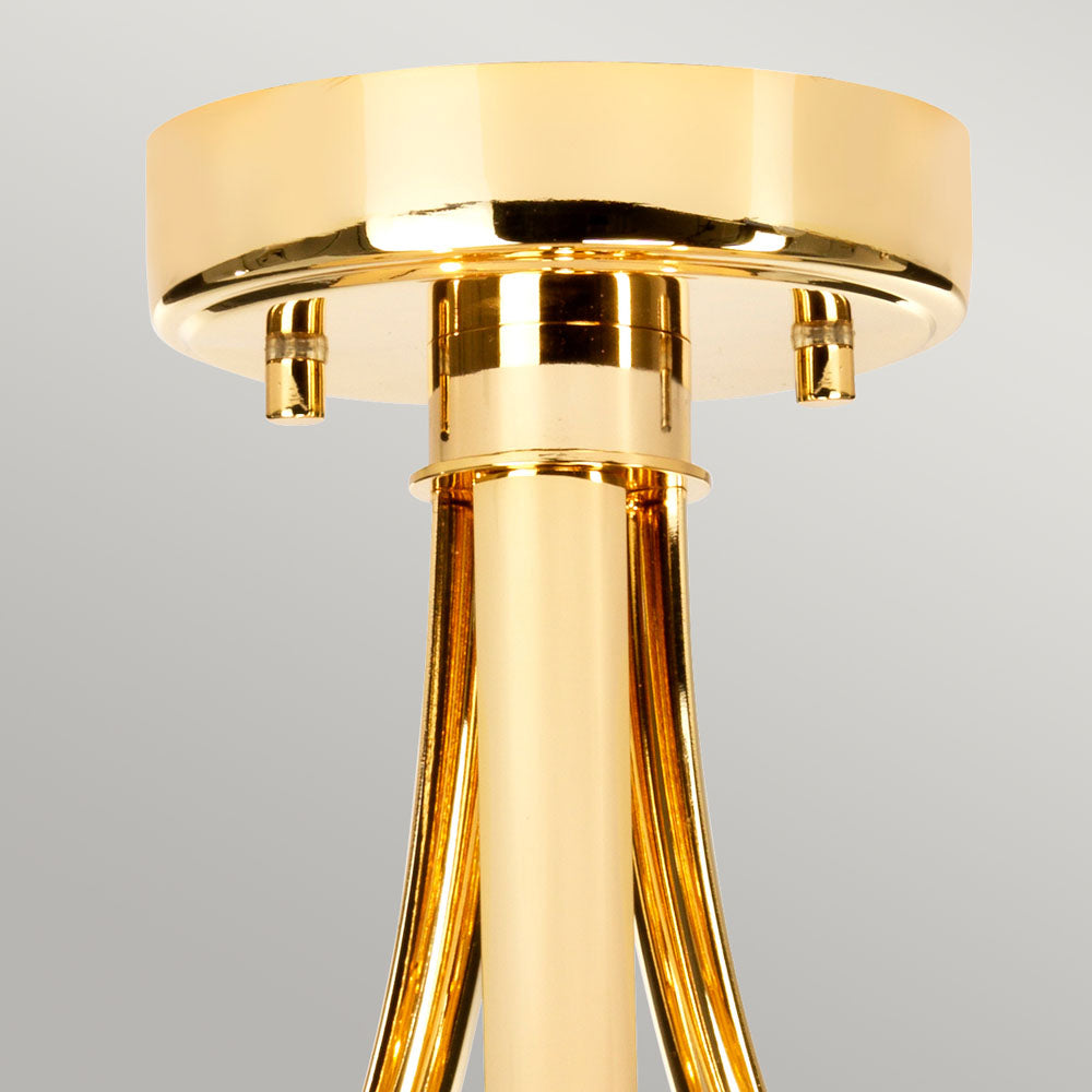 Falmouth 3-Light Ceiling Light (French Gold, Heart)