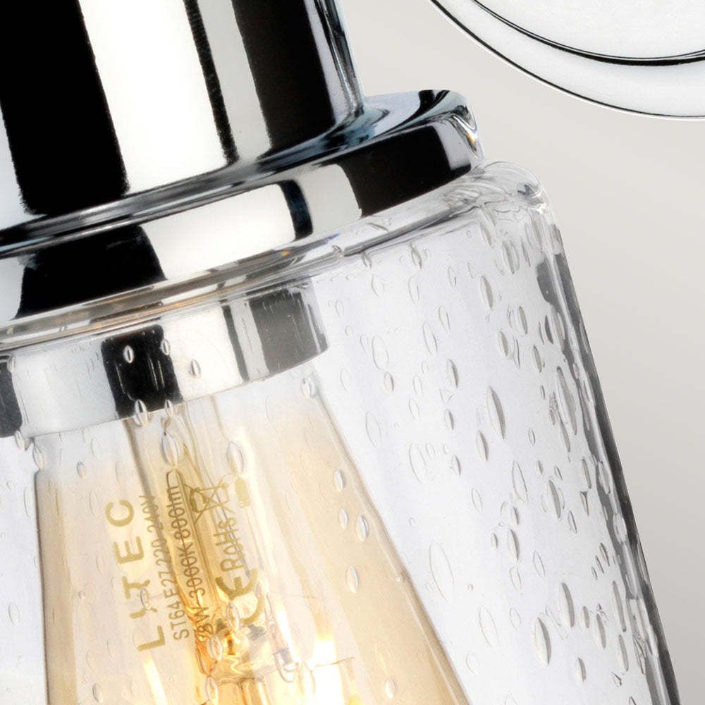 Morvah Polished Chrome 1-Light Adjustable Wall Light (IP44)