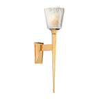 Verity Polished Gold 1-Light Bathroom Wall Light (IP44)