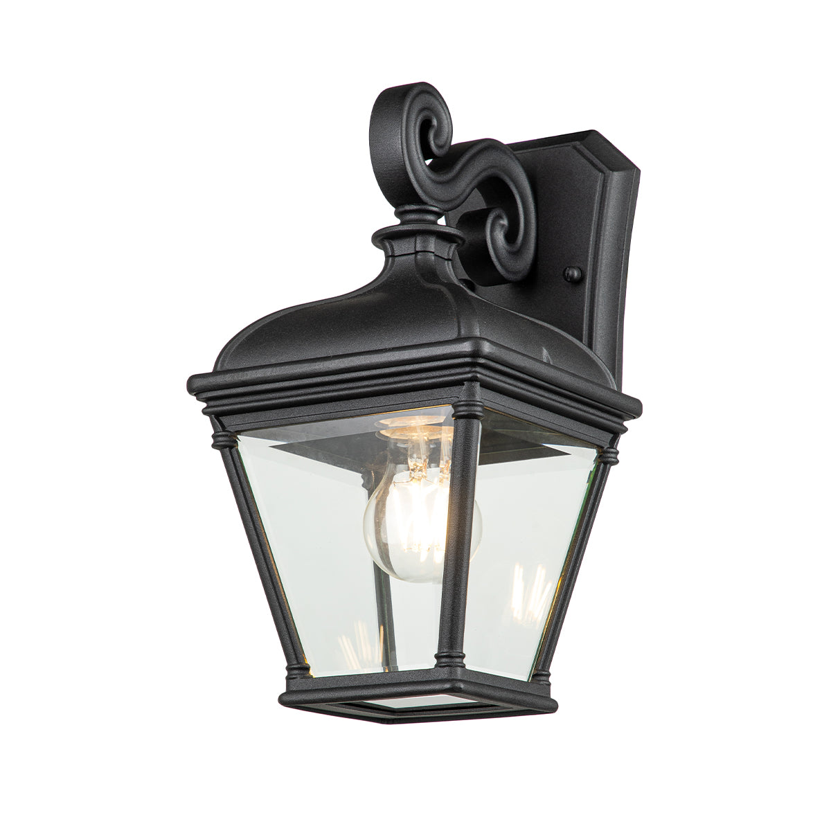 Bayview Medium Black Wall Lantern (IP44)