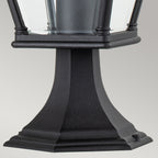 Bayview Medium Black Pedestal Lantern (IP44)
