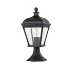 Bayview Medium Black Pedestal Lantern (IP44)