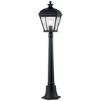 Bayview Medium Black Pillar Lantern (IP44)