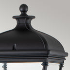 Bayview Medium Black Pillar Lantern (IP44)