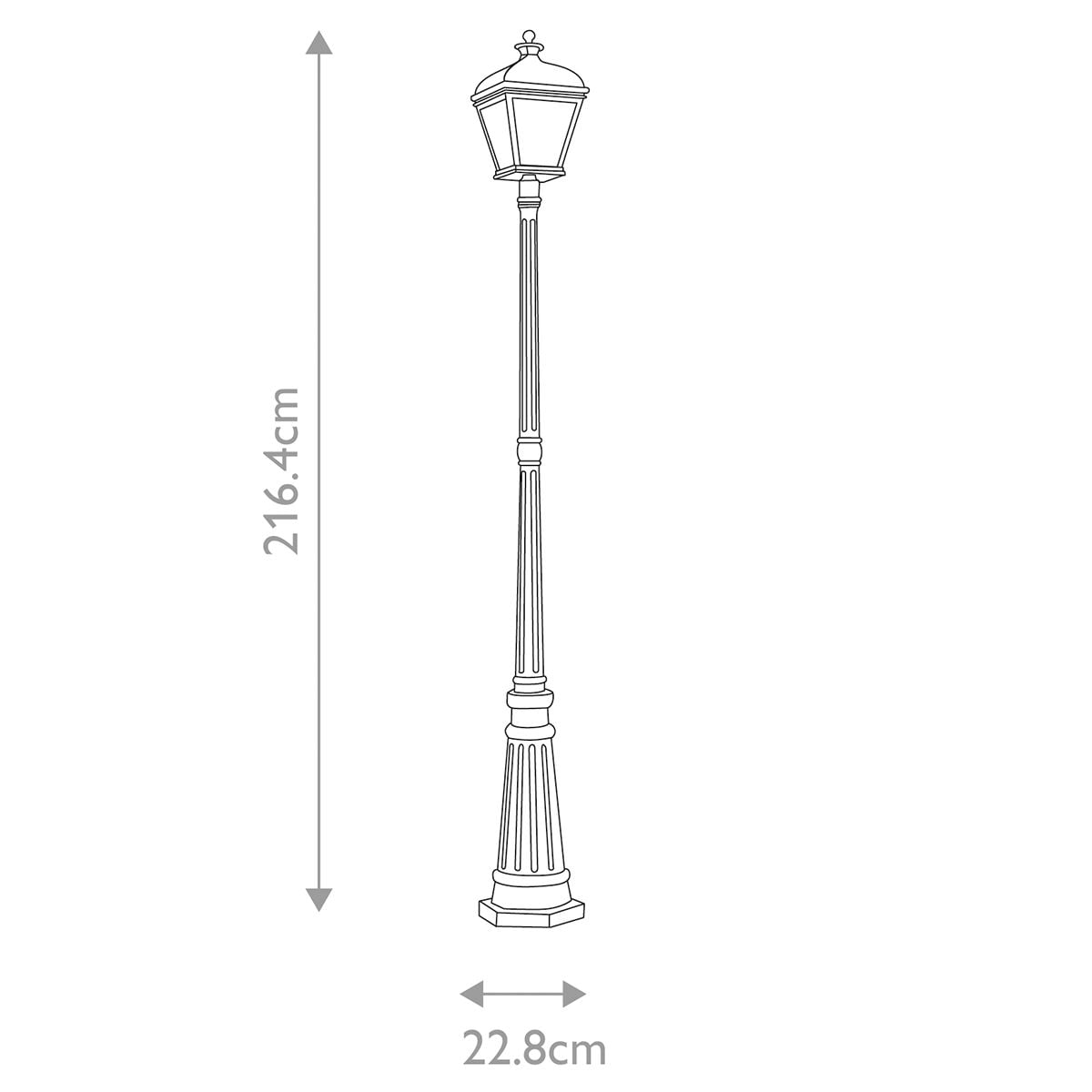Bayview 1 Light Lamp Post