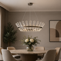 Franklite Beatrice LED Pendant Light Bronze Crystal Glass 950mm
