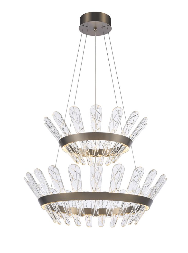 Beatrice Double Tiered Bronze LED Pendant
