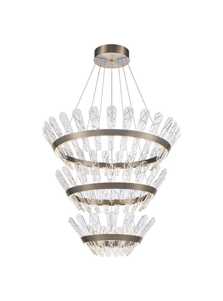 Beatrice Triple Tiered Bronze LED Pendant