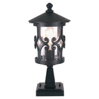 Hereford 1-Light Black Pedestal Lantern