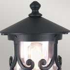 Hereford 1-Light Black Pedestal Lantern
