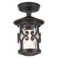 Hereford 1-Light Black Porch Lantern