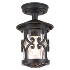 Hereford 1-Light Black Porch Lantern