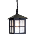 Winchester 1-Light Black Hanging Porch Lantern
