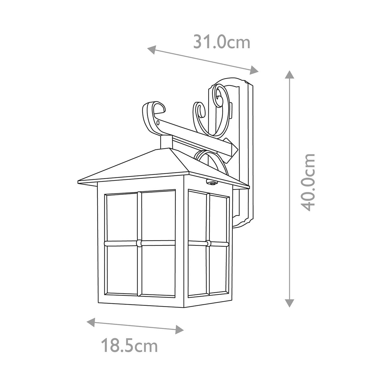 Winchester 1 Light Wall Down Lantern 1