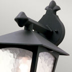 York 1-Light Black Downward Wall Light
