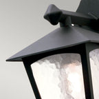York 1-Light Black Downward Wall Light