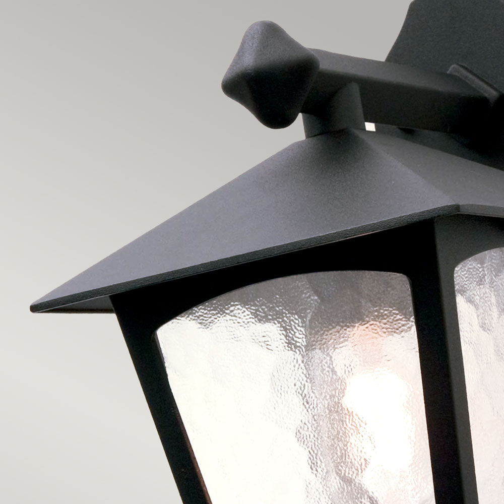 York 1-Light Black Downward Wall Light