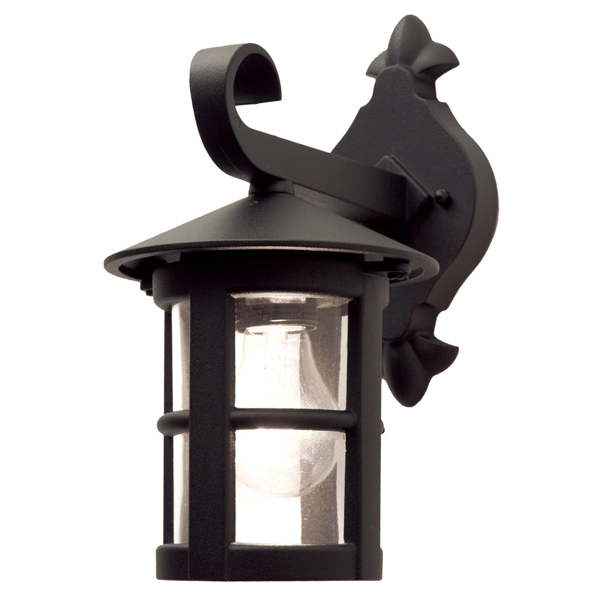 Hereford 1-Light Black Downward Wall Light (E27)