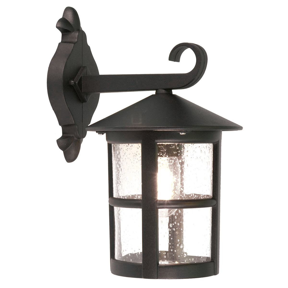 Hereford Large 1-Light Black Downward Wall Light