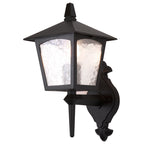 York 1-Light Black Upward Wall Light